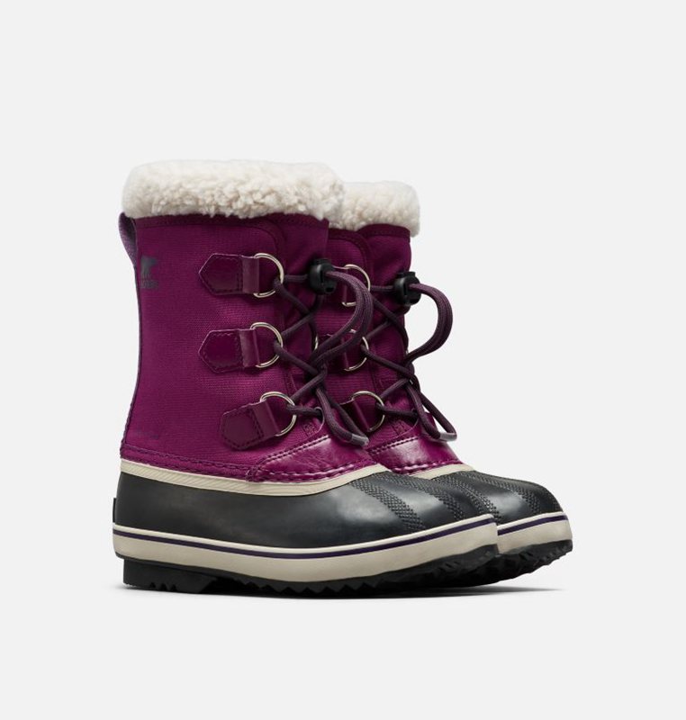 Kids Snow Boots Purple/Black - Sorel Youth Yoot Pac™ Nylon - 730149-EGS